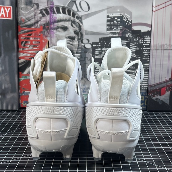 Nike Men's Sz 11.5 Huarache 9 Elite LAX Lacrosse Cleats White/Gold FD0088-100 - Picture 6 of 9